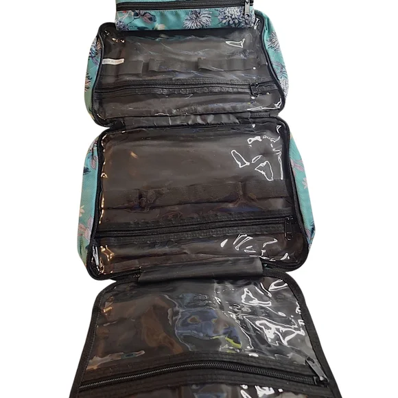 Bang & Carsen Floral Cosmetic/Travel Bag - Teal Green - Picture 3 of 3